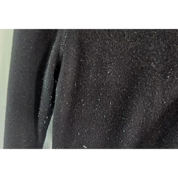 Title Nine Sweater Womens Small Black Merino Wool Mock Neck Full Zip Pockets - Picture 9 of 12